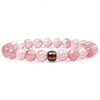 Handmade Tiger Eye And Volcanic Stone Beaded Bracelet With Color Changing Mood Beads Unisex Geometric Design