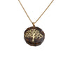 Handmade Tiger Eye Stone Gravel Pendant Necklace With Stainless Steel O Chain Geometric Alloy Charm Fashion Jewelry For Women And Men