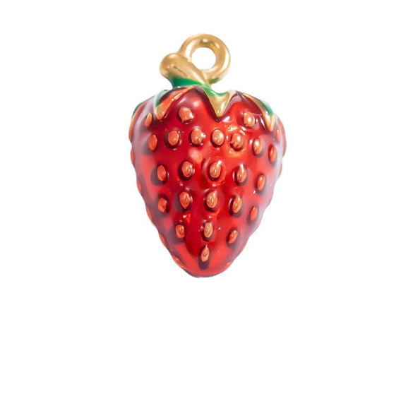 Handmade Titanium Steel And Stainless Steel Accessories Electroplated With 18K Gold In Strawberry And Starfish Shapes Necklace Earrings Pendant