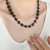 Handmade Titanium Steel Cuban Chain Clavicle Necklace For Women With Geometric Design And Electroplating Treatment Retro And Exaggerated Style