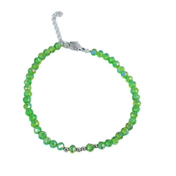 Handmade Titanium Steel Geometric Fashion Ol Women's Beaded Bracelet Jewelry