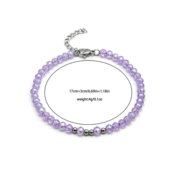 Handmade Titanium Steel Geometric Fashion Ol Women's Beaded Bracelet Jewelry