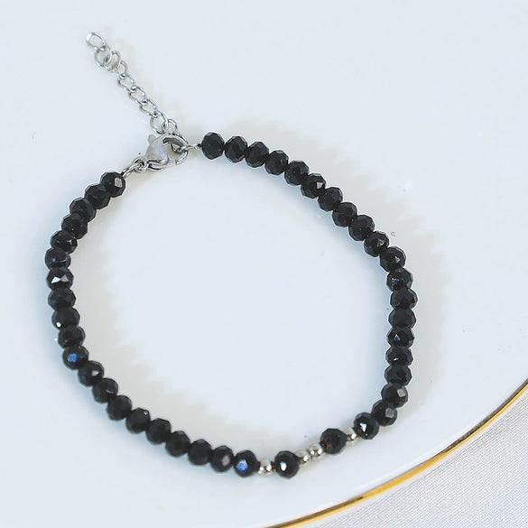Handmade Titanium Steel Geometric Fashion Ol Women's Beaded Bracelet Jewelry
