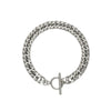 Handmade Titanium Steel Leaf Pattern Chain Bracelet For Men And Women Unisex Couple Jewelry With Thick Link Design