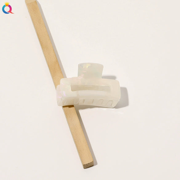 Handmade Transparent Acetate Hair Clip Simple Geometric Bangs And Flyaway Hairpin For Women