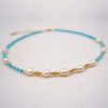 Handmade Turquoise Freshwater Pearl Geometric Style Necklace Bracelet For Women