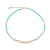 Handmade Turquoise Freshwater Pearl Geometric Style Necklace Bracelet For Women