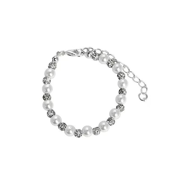Handmade Unisex Geometric Imitation Pearl Beaded Bracelet