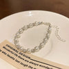 Handmade Unisex Geometric Imitation Pearl Beaded Bracelet