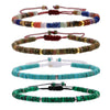 Handmade Unisex Geometric Stone Braided Couple Bracelet