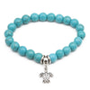 Handmade Unisex Turtle Pendant Beaded Bracelet With Animal Zodiac Pattern