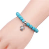 Handmade Unisex Turtle Pendant Beaded Bracelet With Animal Zodiac Pattern