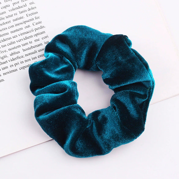 Handmade Velvet Bow Scrunchie Hair Tie With High Elasticity Fabric Hair Accessory For Women And Girls