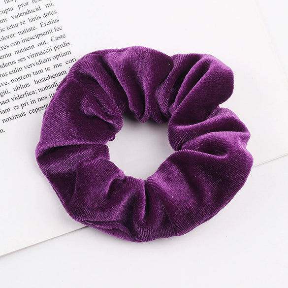 Handmade Velvet Bow Scrunchie Hair Tie With High Elasticity Fabric Hair Accessory For Women And Girls