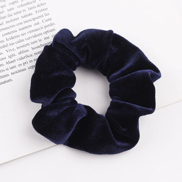 Handmade Velvet Bow Scrunchie Hair Tie With High Elasticity Fabric Hair Accessory For Women And Girls