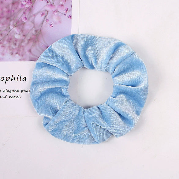 Handmade Velvet Bow Scrunchie Hair Tie With High Elasticity Fabric Hair Accessory For Women And Girls