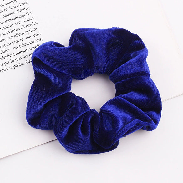 Handmade Velvet Bow Scrunchie Hair Tie With High Elasticity Fabric Hair Accessory For Women And Girls