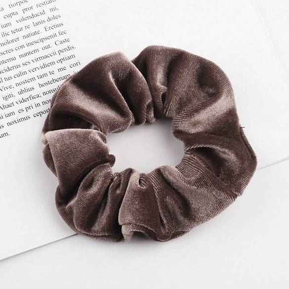 Handmade Velvet Bow Scrunchie Hair Tie With High Elasticity Fabric Hair Accessory For Women And Girls