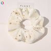 Handmade Velvet Hair Scrunchie With Gold Star Detail High Elasticity Cloth Hair Tie Accessory