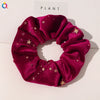 Handmade Velvet Hair Scrunchie With Gold Star Detail High Elasticity Cloth Hair Tie Accessory