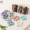 Handmade Velvet Scrunchie Hair Tie For Women Striped Ponytail Hair Accessory With A Simple Everyday Style