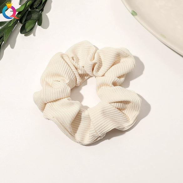 Handmade Velvet Scrunchie Hair Tie For Women Striped Ponytail Hair Accessory With A Simple Everyday Style