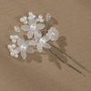 Handmade White Acrylic Flower Hairpin Alloy Bridal Hair Accessory For Wedding Banquet Party