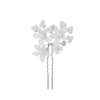 Handmade White Acrylic Flower Hairpin Alloy Bridal Hair Accessory For Wedding Banquet Party