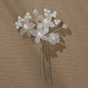 Handmade White Acrylic Flower Hairpin Alloy Bridal Hair Accessory For Wedding Banquet Party