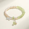 Handmade Women's Bracelet With Freshwater Pearl Southern Red Agate Aquamarine Beeswax And Rhombus Pattern