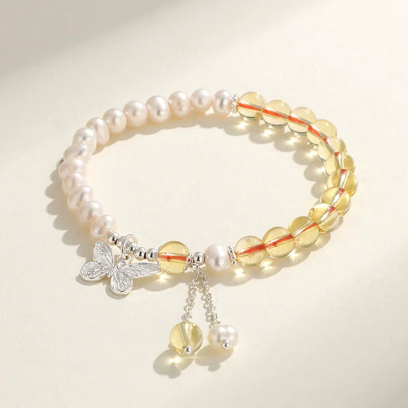 Handmade Women's Bracelet With Freshwater Pearl Southern Red Agate Aquamarine Beeswax And Rhombus Pattern