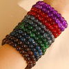 Handmade Women's Round Artificial Crystal Popcorn Bead Bracelet Simple Christmasthemed Jewelry Design