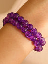 Handmade Women's Round Artificial Crystal Popcorn Bead Bracelet Simple Christmasthemed Jewelry Design