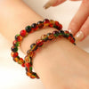 Handmade Women's Round Artificial Crystal Popcorn Bead Bracelet Simple Christmasthemed Jewelry Design