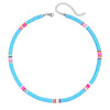 Handmade Women's Soft Ceramic Beaded Clavicle Necklace Geometric Style Stainless Steel And Clay