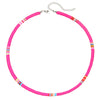 Handmade Women's Soft Ceramic Beaded Clavicle Necklace Geometric Style Stainless Steel And Clay