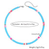 Handmade Women's Soft Ceramic Beaded Clavicle Necklace Geometric Style Stainless Steel And Clay