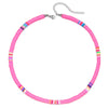 Handmade Women's Soft Ceramic Beaded Clavicle Necklace Geometric Style Stainless Steel And Clay