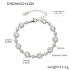 Handmade Women's Stainless Steel Crystal Zircon Bracelet Inlaid With Gyssophila Pvd Plated 18K True Gold Geometric Design