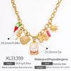 Handmade Women's Stainless Steel Heart Pendant Necklace With 18K Gold Electroplated Finish