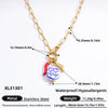 Handmade Women's Stainless Steel Heart Pendant Necklace With 18K Gold Electroplated Finish