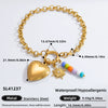 Handmade Women's Stainless Steel Heart Pendant Necklace With 18K Gold Electroplated Finish