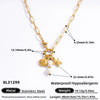 Handmade Women's Stainless Steel Heart Pendant Necklace With 18K Gold Electroplated Finish