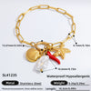 Handmade Women's Stainless Steel Heart Pendant Necklace With 18K Gold Electroplated Finish