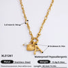 Handmade Women's Stainless Steel Heart Pendant Necklace With 18K Gold Electroplated Finish