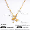 Handmade Women's Stainless Steel Heart Pendant Necklace With 18K Gold Electroplated Finish