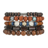 Handmade Wooden Beads Alloy Bracelets Unisex Geometric Style
