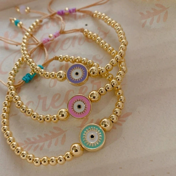 Handmade Woven Beaded Pearl Geometry Style Female Bracelet