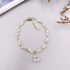 Handmade Woven Natural Pearl Bracelet With Rhombus Design For Women