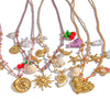 Handmade Woven Rope Chain 18K Real Gold Plated Animal Zodiac Heart Shaped Necklace Choker For Women